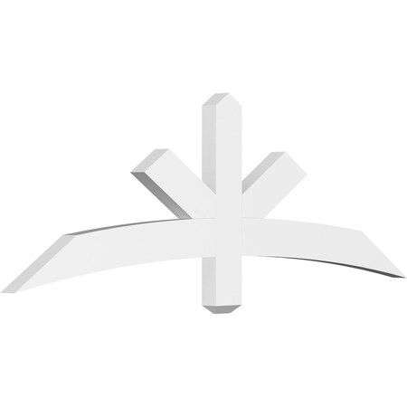 Ekena Millwork Alberta Architectural Grade PVC Gable Bracket, 60"W x 20"H x 2"D x 4"F, 8/12 Pitch GBP060X20X0204ALB00
